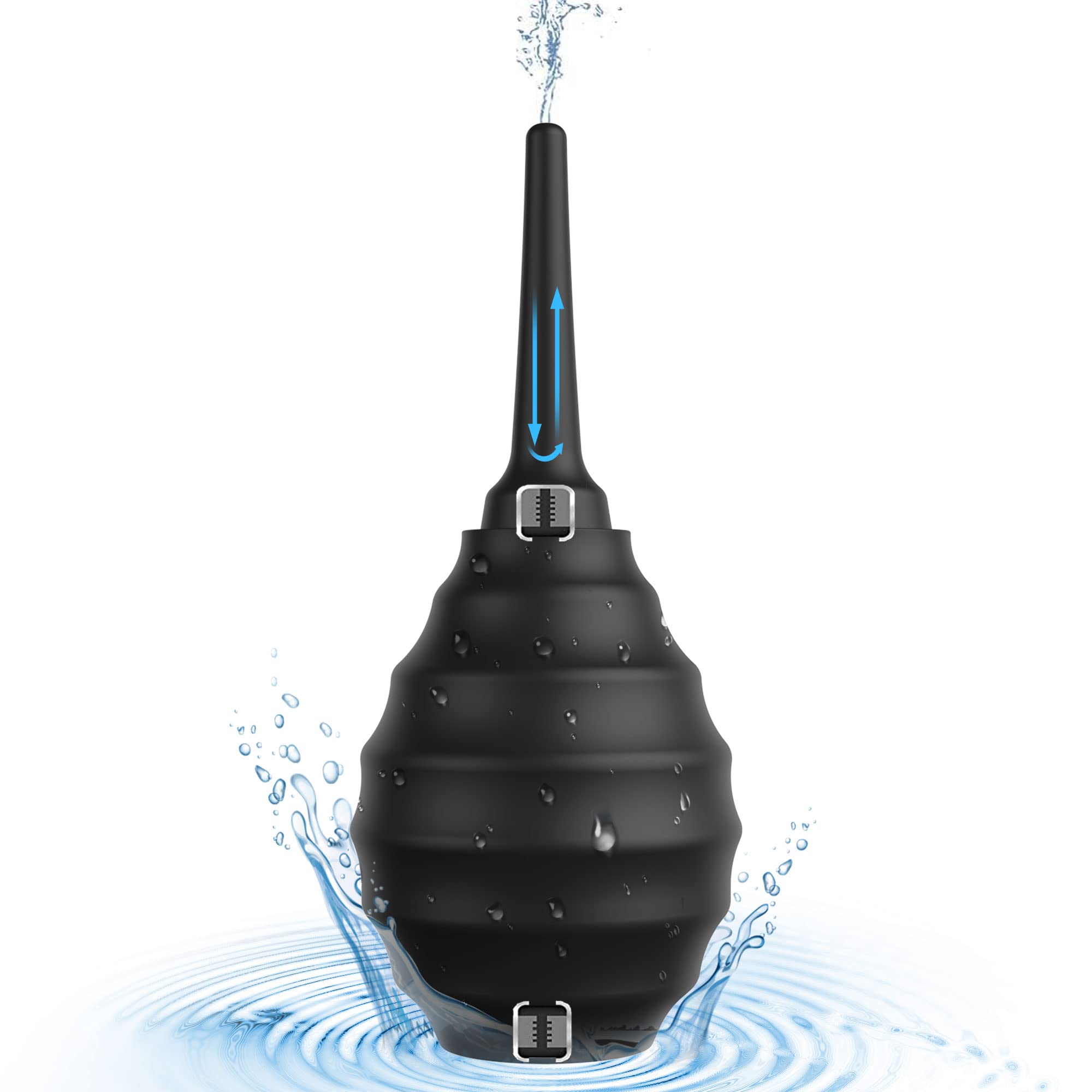 LAFACHI 330ml Silicone Douche Bottle Cleansing Tool for Men and